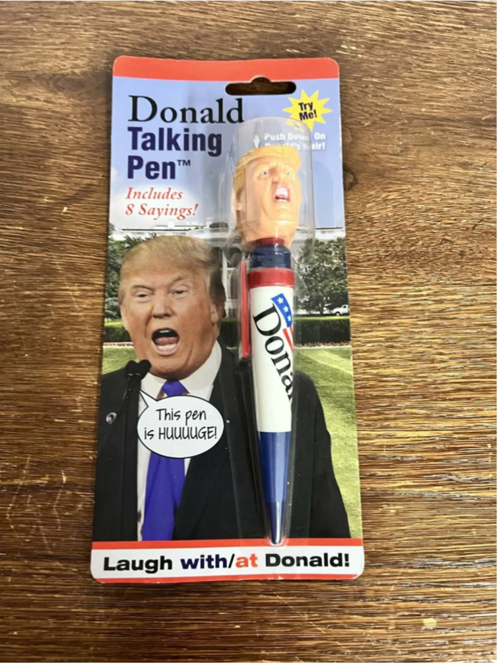 Donald Trump Talking Pen 8 Sayings New Sealed Political Gag Gift Collectible